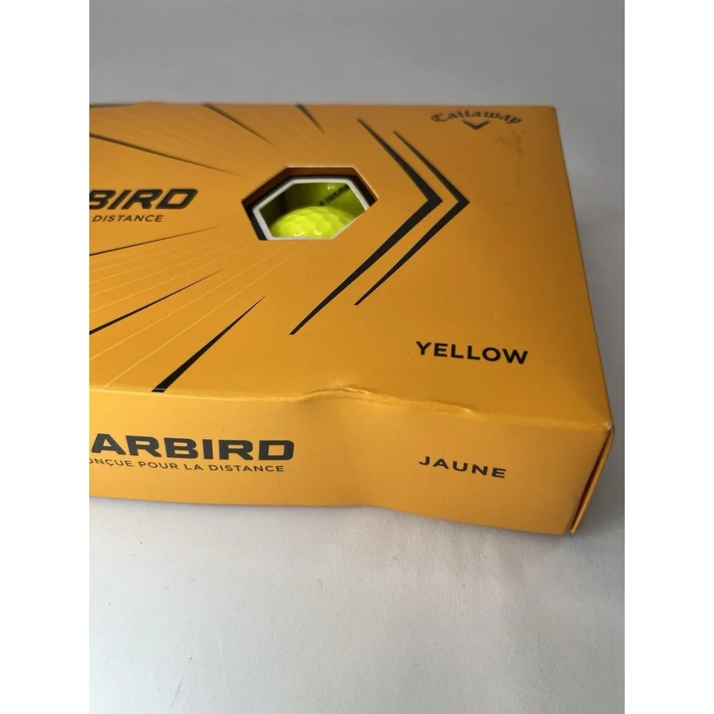 Callaway Warbird Golf Balls One Dozen Yellow Maximum Distance and Control